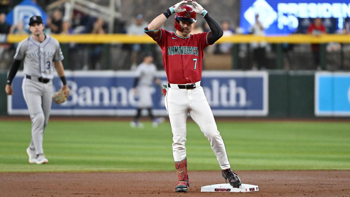 Red-hot TJ Rumfield breaks Rockies' home run drought but D-Backs win 5-4 