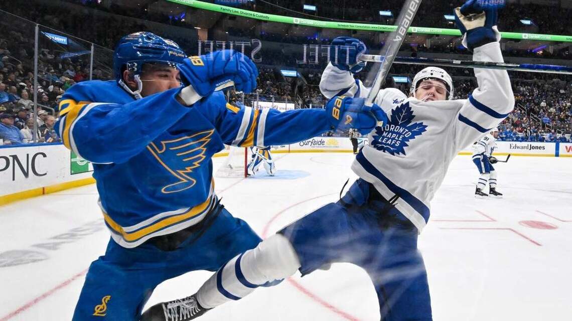 Blues D Logan Mailloux out 8 weeks after injuring hand in fight