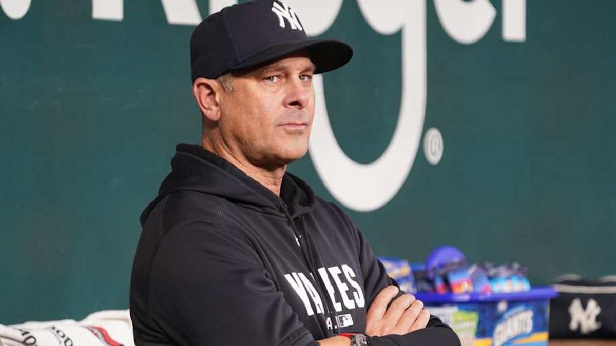  Yankees manager Aaron Boone has largely left fans in the dark regarding Anthony Volpe's eventual return. | Raymond Carlin III-Imagn Images 