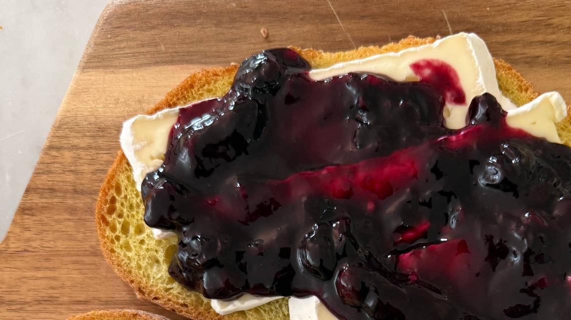 I Tried the Viral Blueberry Grilled Cheese and It's Basically a Charcuterie Board in Sandwich Form 