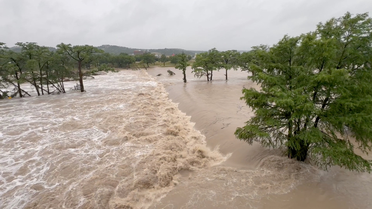 Flooding as heavy rains and severe weather hit southern Texas, in Kerrville, Texas, U.S., July 16, 2026, in this screen grab taken from a social media video. @stephen.fortney via Instagram/via REUTERS