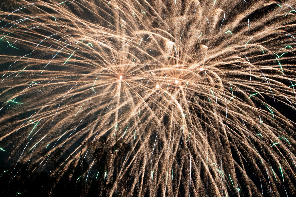 Fireworks light up the sky during Tom Brown Park's Celebrate America event on Thursday, July 4th.