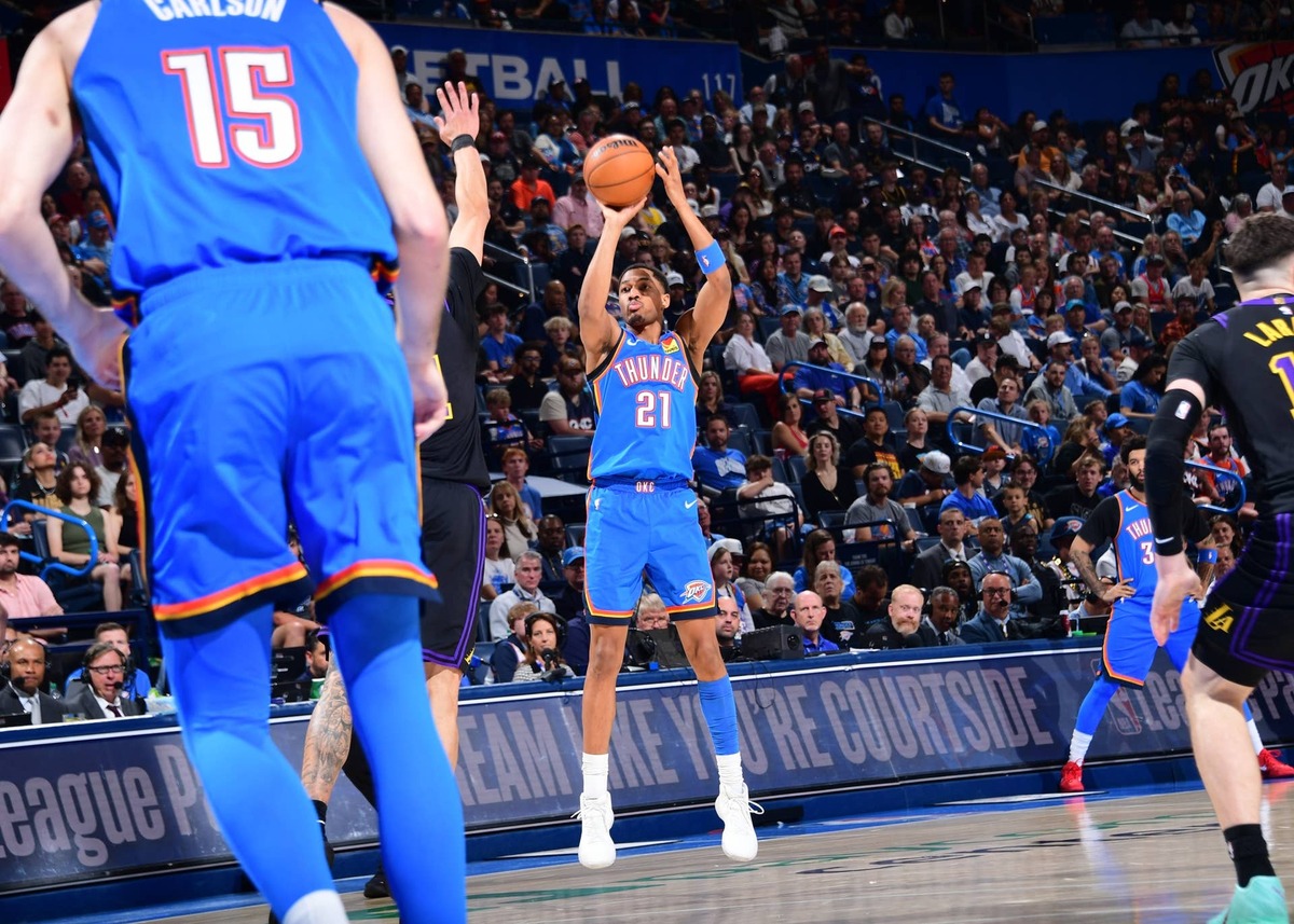  The OKC Thunder traded guard Aaron Wiggins to the Atlanta Hawks for a pair of second-round picks. 