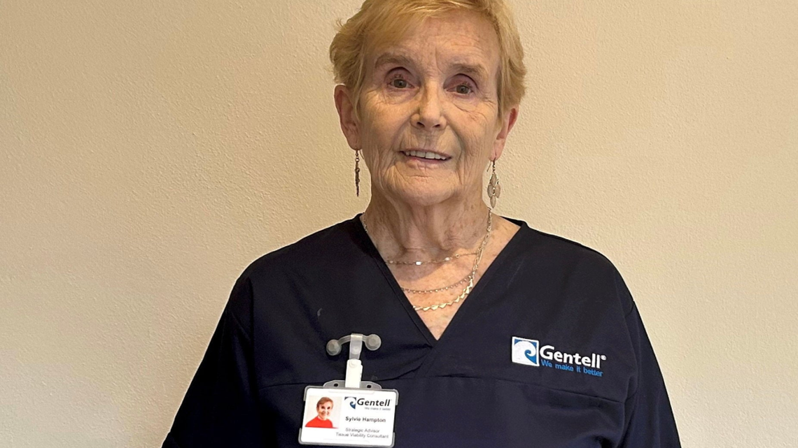 Sylvie Hampton says she's not slowing down when it comes to her nursing job. (SWNS). 