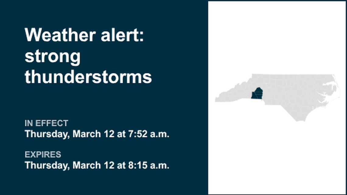 UPDATE: Prepare for strong thunderstorms in the Piedmont region Thursday morning 