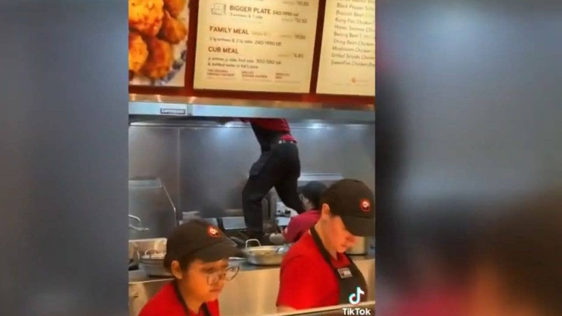 Panda Express Worker Filmed Standing Over Fryer While Food Was Being Made 