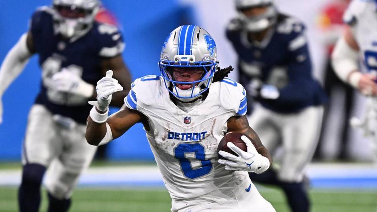  Lions running back Jahmyr Gibbs put up big numbers in 2025, including scoring 18 touchdowns. | Lon Horwedel-Imagn Images 