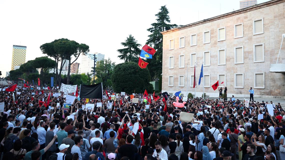 Albanians protest over Kushner-linked luxury resort on pristine coastline 