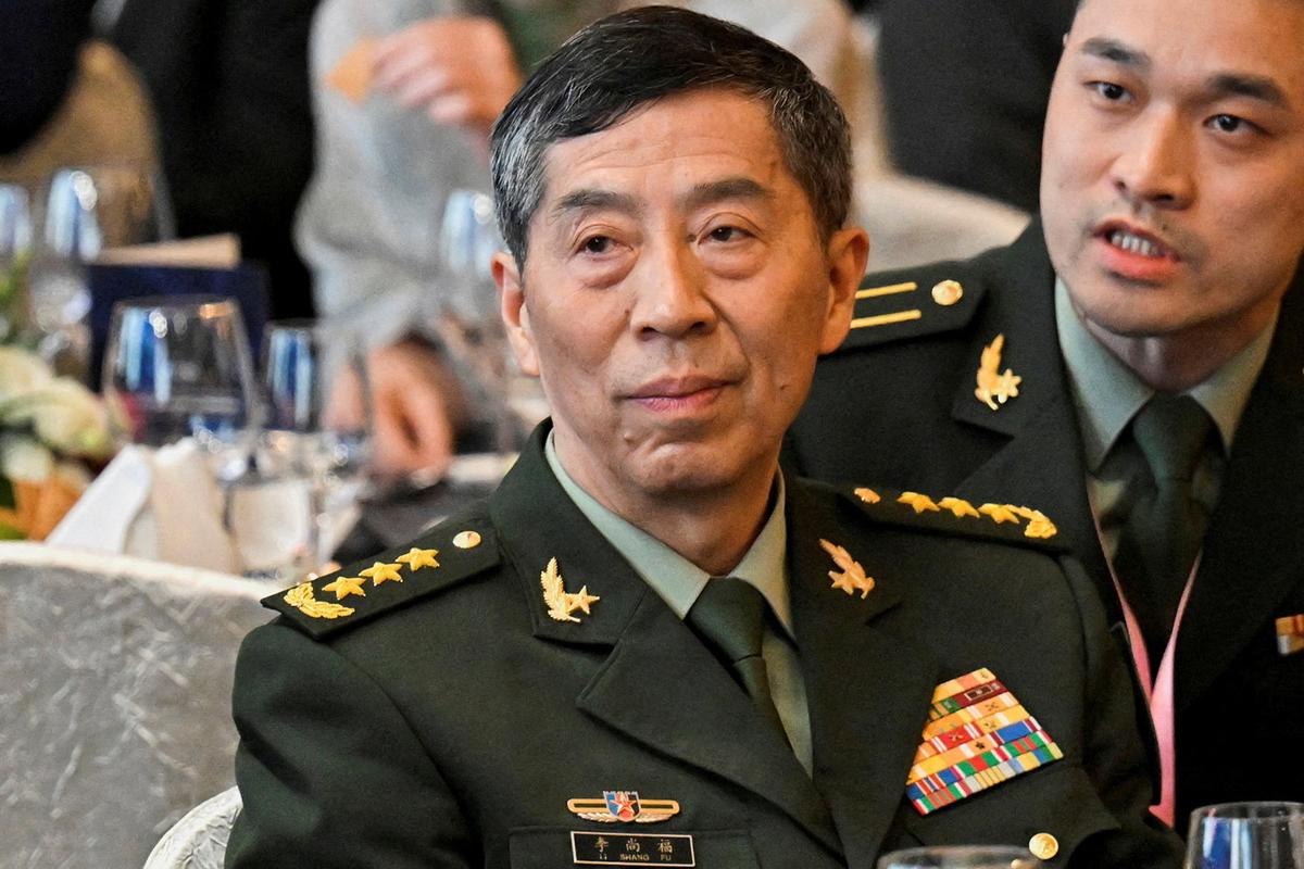 FILE PHOTO: China's Defence Minister Li Shangfu attends the 20th IISS Shangri-La Dialogue in Singapore June 2, 2023. REUTERS/Caroline Chia/File Photo