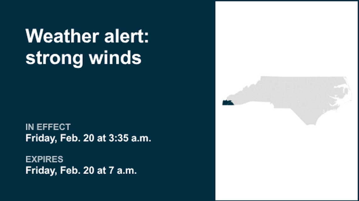 UPDATE: Brace for strong winds in Cherokee and Clay counties Friday morning 