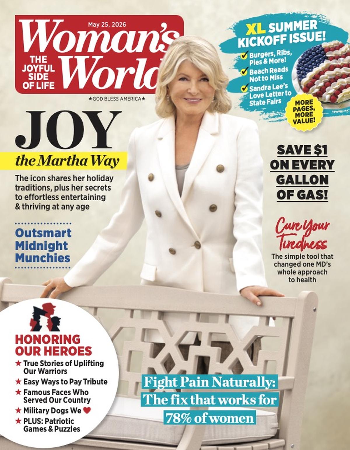 Martha Stewart on the cover of Woman’s WorldWoman's World