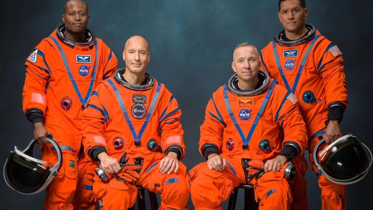 NASA released the first official portrait of the Artemis III crew. From right are Andre Douglas, Luca Parmitano, Randy Bresnik and Frank Rubio. Photo courtesy of NASA