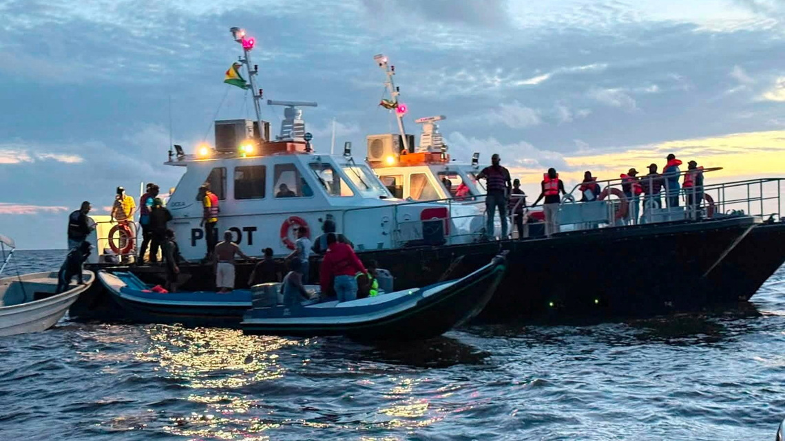 Dozens feared dead after passenger ferry sinks off coast of Guyana