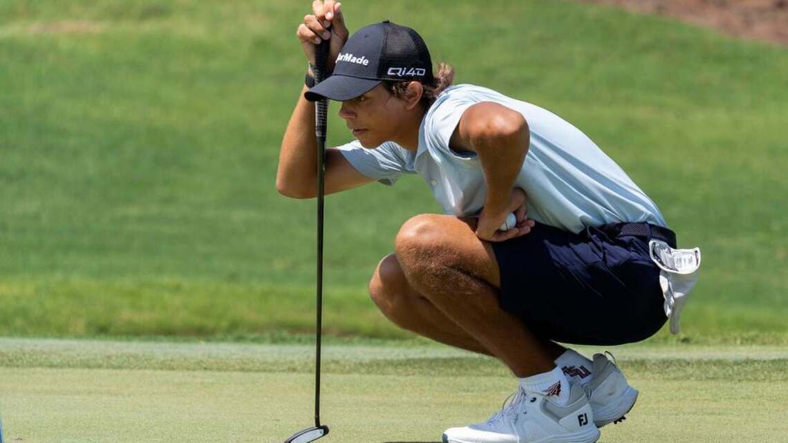 Charlie Woods scuffles at Junior PGA, hovering near cut line 