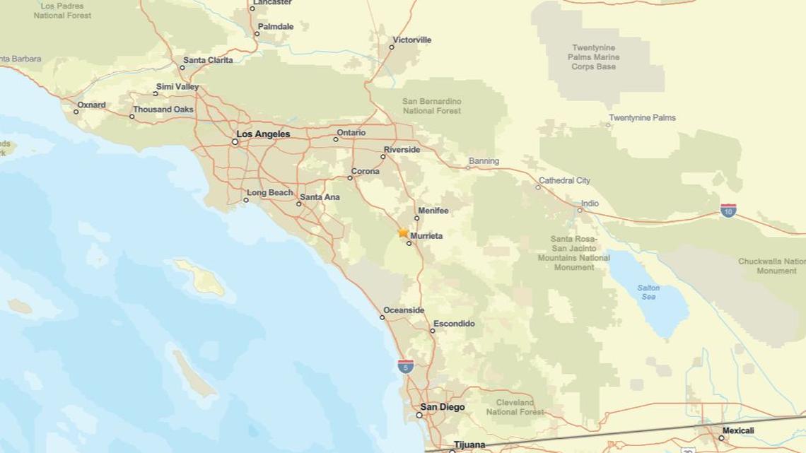 Update: Earthquake measuring 2.3 shakes area near Wildomar, CA on Feb. 20 