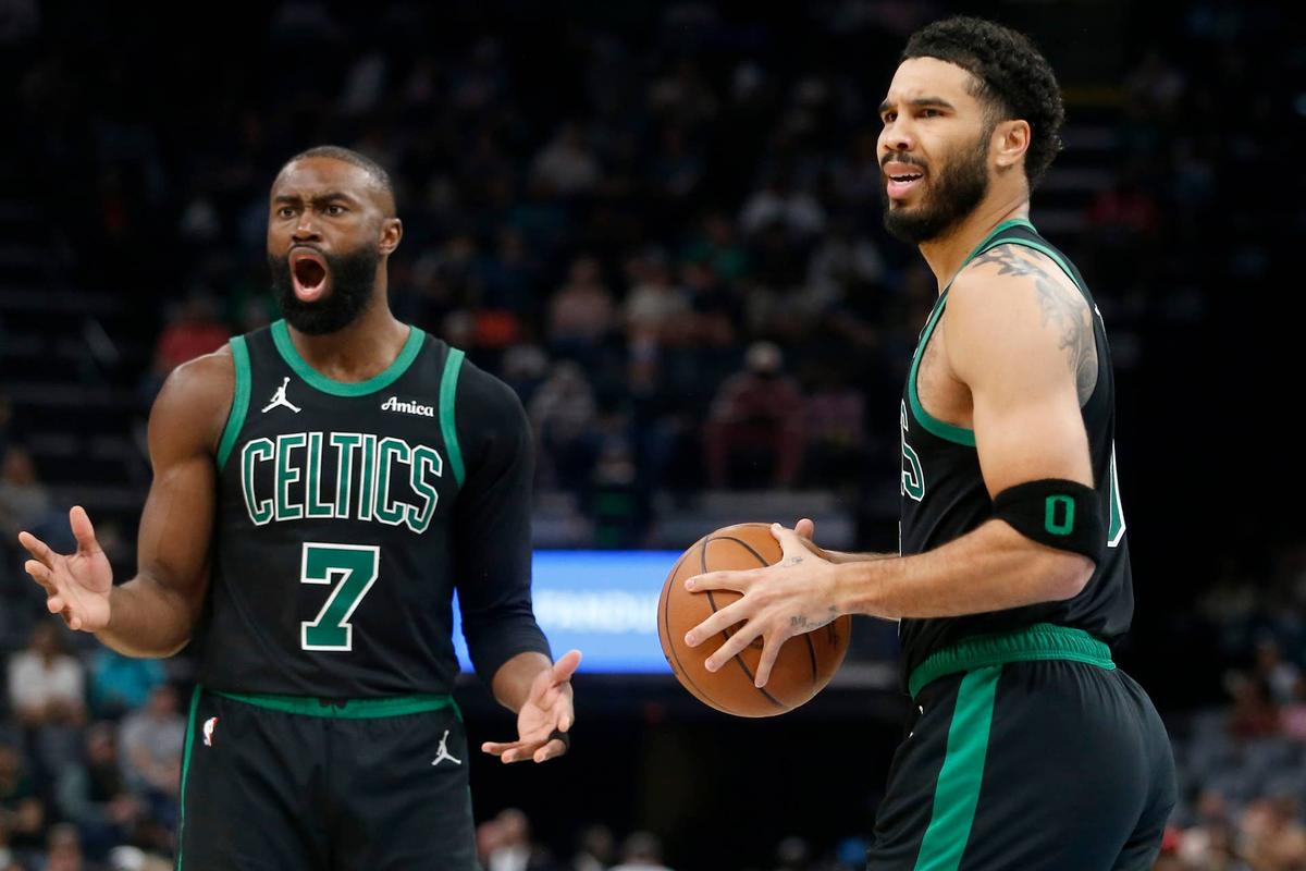  Boston Celtics guard Jaylen Brown and forward Jayson Tatum Petre Thomas-Imagn Images