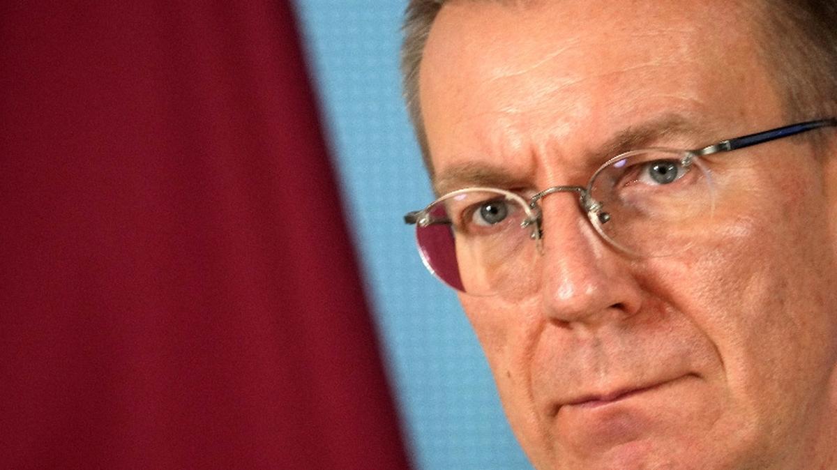 FILE PHOTO: Latvian President Edgars Rinkevics attends news conference, at Baltic Presidents' meeting, in Riga, Latvia December 4, 2025. REUTERS/Ints Kalnins/File Photo