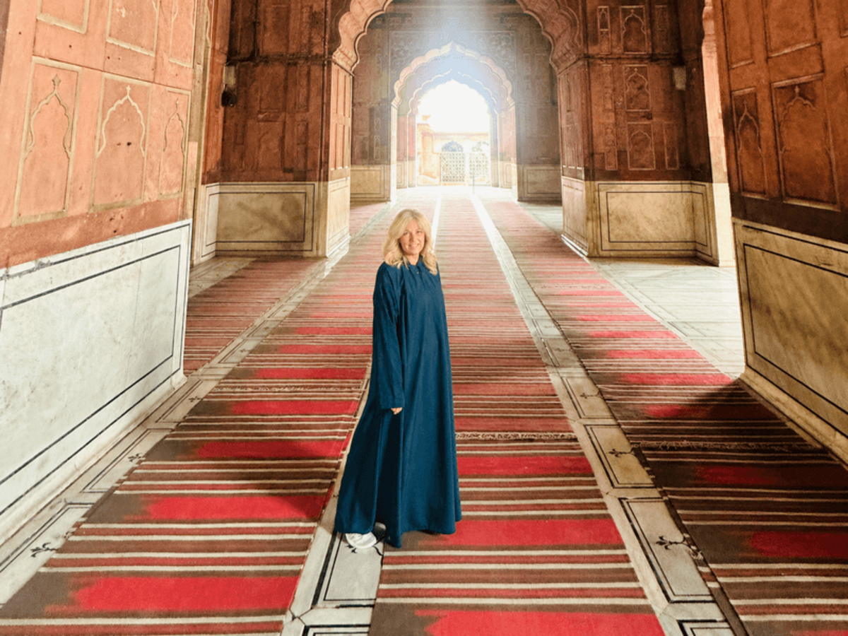  Standing inside India's historic Jama Masjid Mosque felt incredibly peaceful and almost surreal. Photo credit: Shelly Peterson 