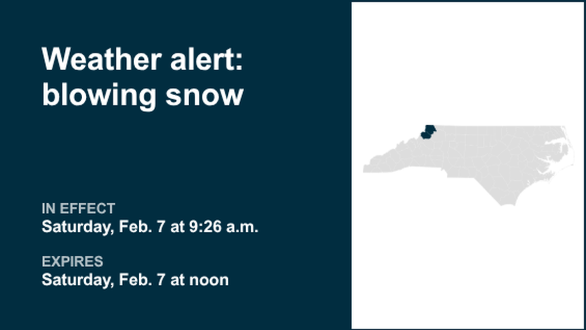 UPDATE: Prepare for blowing snow in Ashe and Watauga counties until Saturday midday 