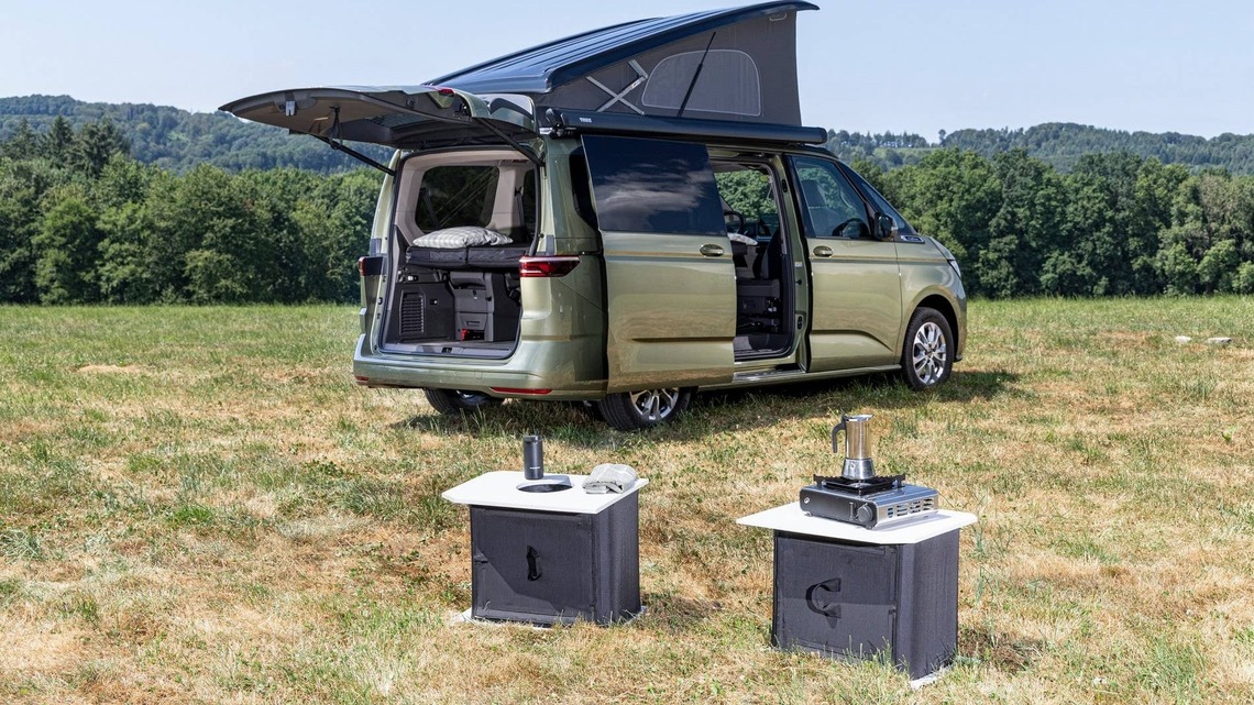 Volkswagen Built an Inflatable Kitchen For Its Cheapest Camper Van