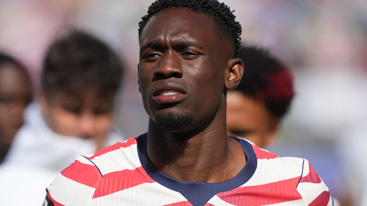 Jul 1, 2026; Santa Clara, California, USA; United States of America forward Folarin Balogun (20) before a Round of 32 match of the 2026 FIFA World Cup against Bosnia and Herzegovina at San Francisco Bay Area Stadium. Mandatory Credit: Darren Yamashita-Imagn Images