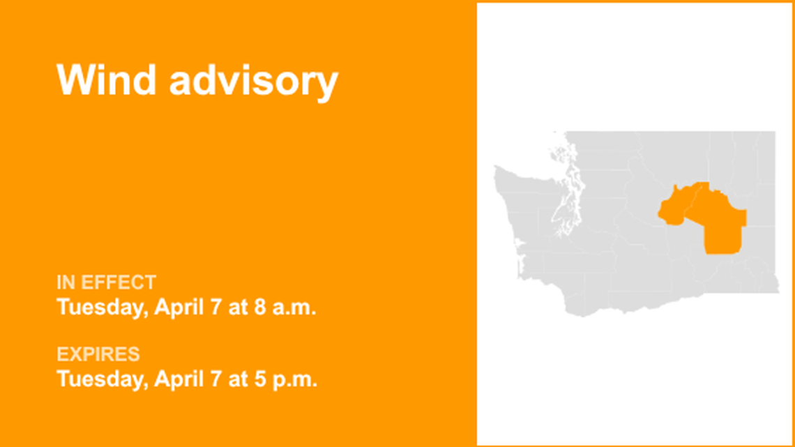 UPDATE: Wind advisory affecting Upper Columbia Basin and Waterville Plateau 