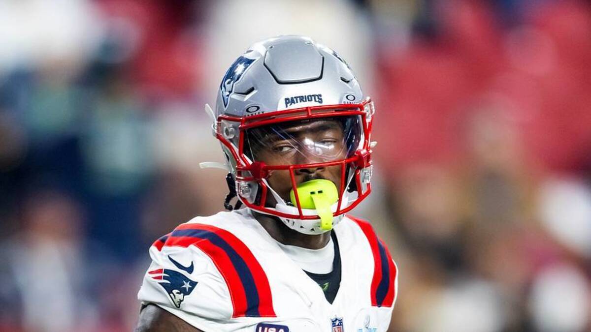  Feb 8, 2026; Santa Clara, CA, USA; New England Patriots wide receiver Stefon Diggs (8) against the Seattle Seahawks during Super Bowl LX at Levi's Stadium. Mandatory Credit: Mark J. Rebilas-Imagn Images | IMAGN IMAGES via Reuters Connect 