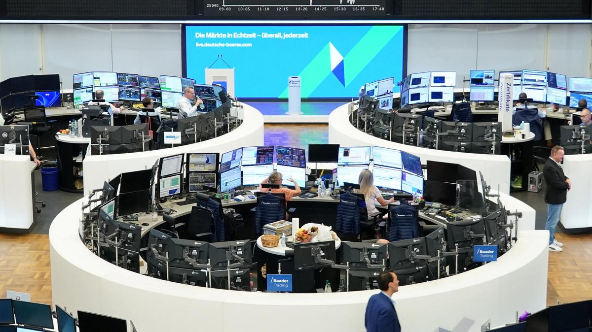 The German share price index DAX graph is pictured at the stock exchange in Frankfurt, Germany, May 29, 2026. REUTERS/staff
