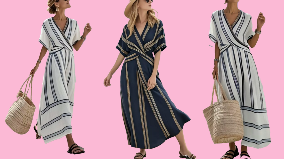 This $27 Wrap Dress Screams 'Rich Mom Vacationing in Greece' 