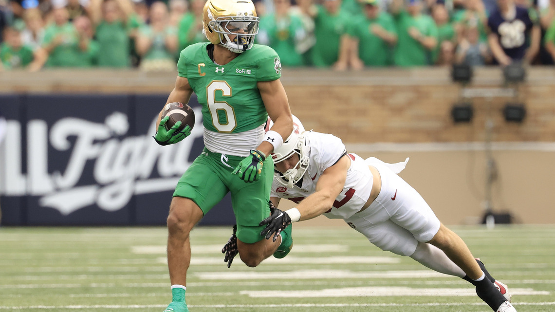 Notre Dame eases by Stanford 58-7 as the season's tougher second half awaits 