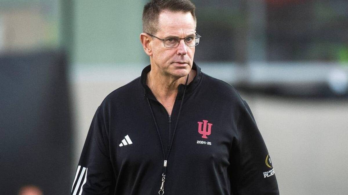  Indiana Head Coach Curt Cignetti during the Indiana football spring game at Memorial Stadium on Thursday, April 23, 2026. | Rich Janzaruk/Herald-Times / USA TODAY NETWORK via Imagn Images 