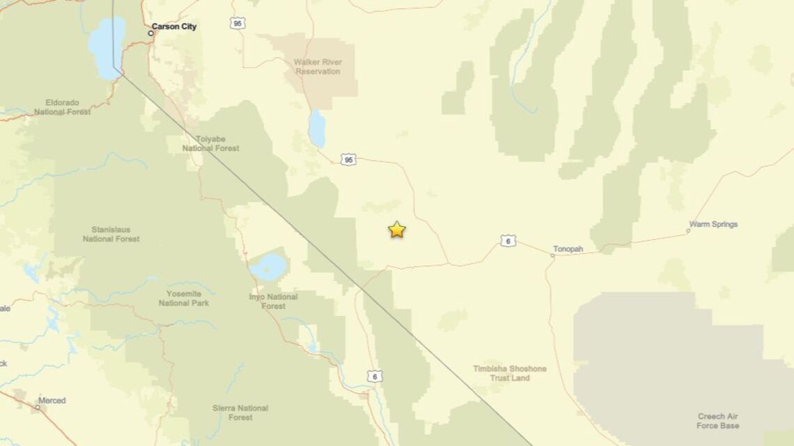 Aug. 14: Earthquake measuring 2.1 shakes region near Mina, NV 