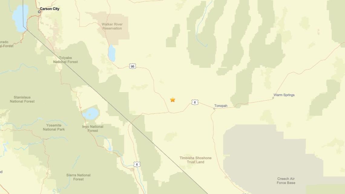 Update: April 17 - 2.3 magnitude earthquake reported close to Mina, NV 