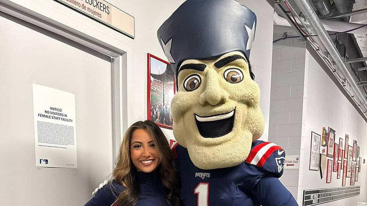  2026 New England Patriots Cheerleader Jade Bucci at Drake Maye's celebrity softball game last weekend. | Contributed by Jade Bucci 