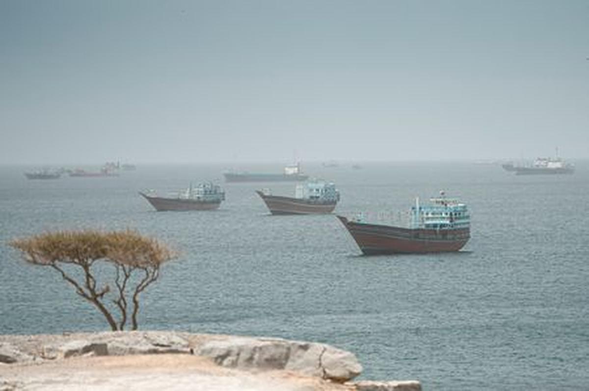 Vessels sail through the Strait of Hormuz, Musandam, Oman, May 20, 2026. REUTERS/Stringer
