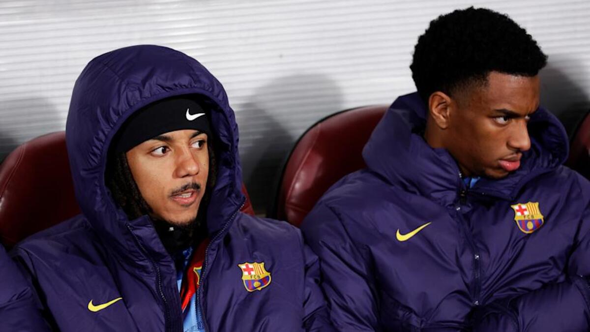  Jule Koundé (left) and Alejandro Balde had a subpar season. | Maria Gracia Jimenez/Soccrates/Getty Images 