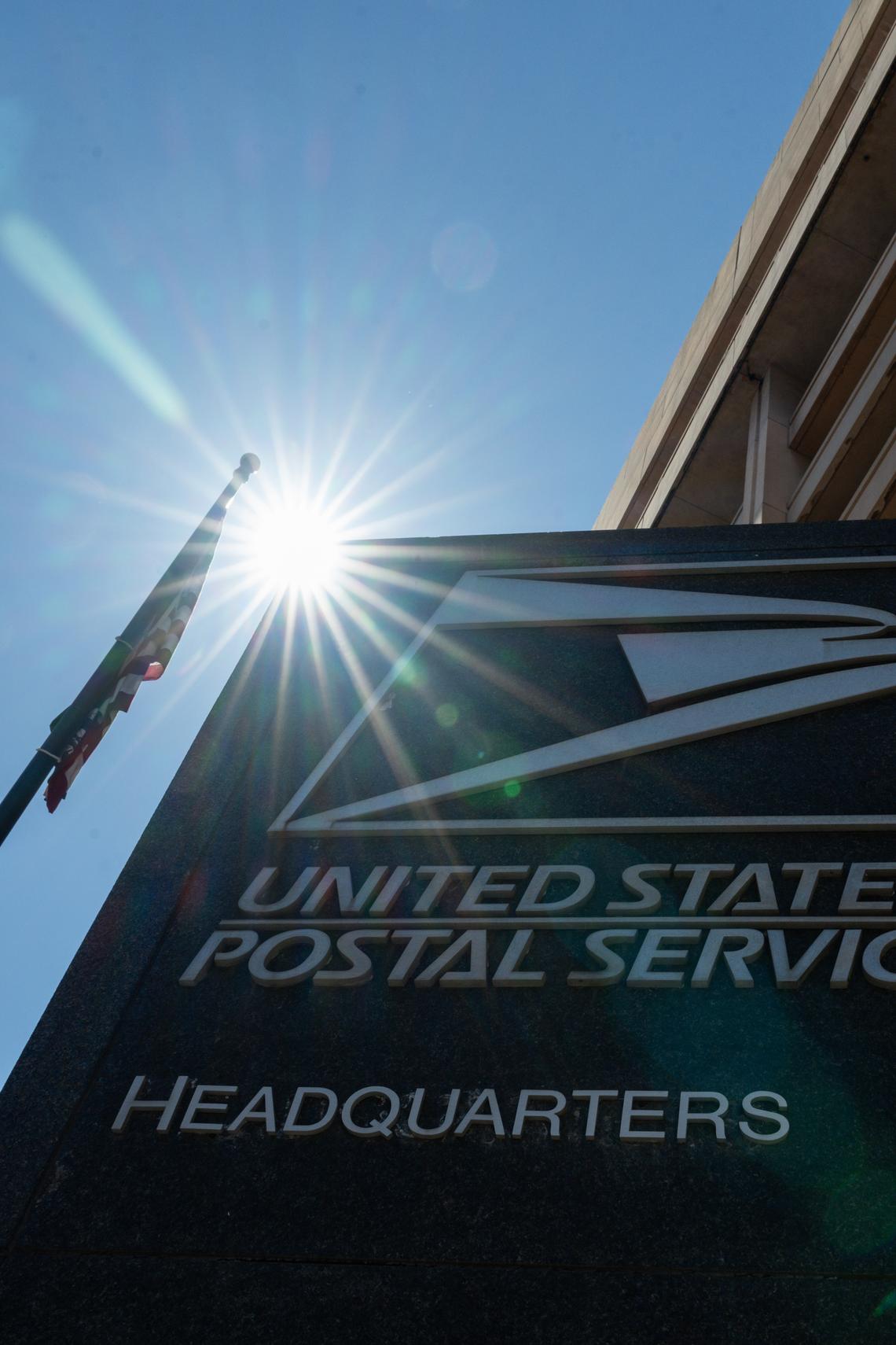 The United States Postal Service headquarters building in Washington on April 6, 2026. In testimony to Congress last month, Postmaster General David Steiner, delivered a dire warning: without drastic measures, he said, the U.S. Postal Service could run out of cash in less than a year. (Tierney L. Cross/The New York Times)