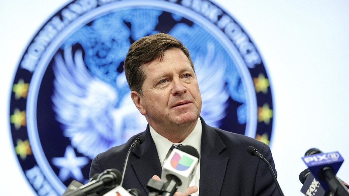 Jay Clayton, United States Attorney for the Southern District of New York, speaks during a press conference in New York City, U.S., December 10, 2025. REUTERS/Jeenah Moon