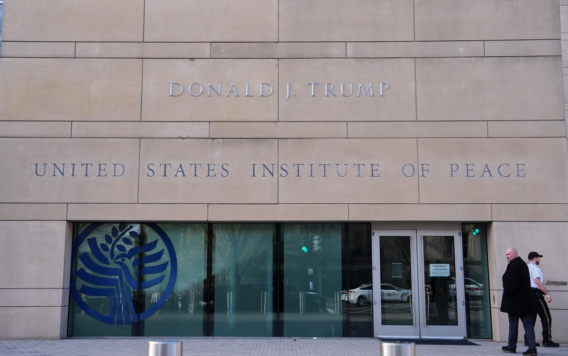  The Donald J. Trump U.S. Institute of Peace building in Washington, D.C., photographed on December 4, 2025. 