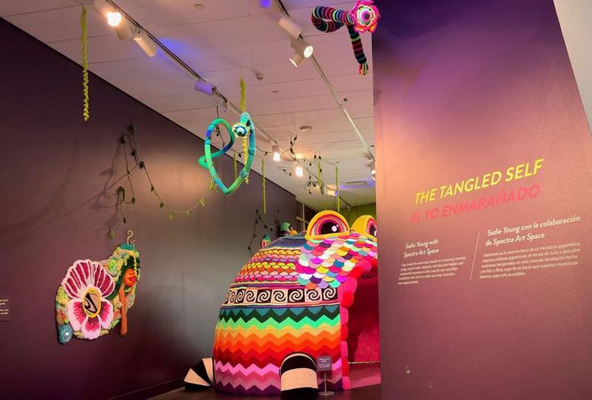  One of my favorite exhibits at the Denver Art Museum was "The Tangled Self," a colorful display by artist Sady Young. Photo credit: Marcia Frost 