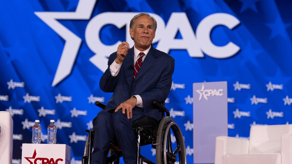 CPAC Republicans. Texas Governor Greg Abbott at the Conservative Political Action Conference (CPAC) in Dallas, Friday, March 27, 2026.