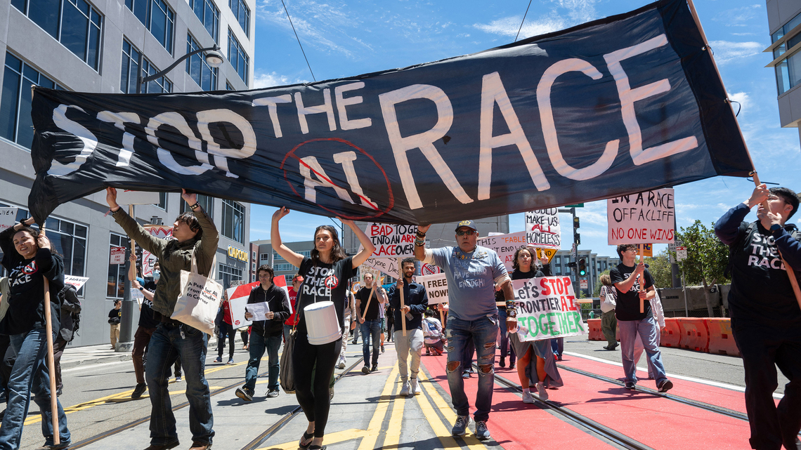 They built AI. Now Silicon Valley workers protest its threat to jobs and humanity 