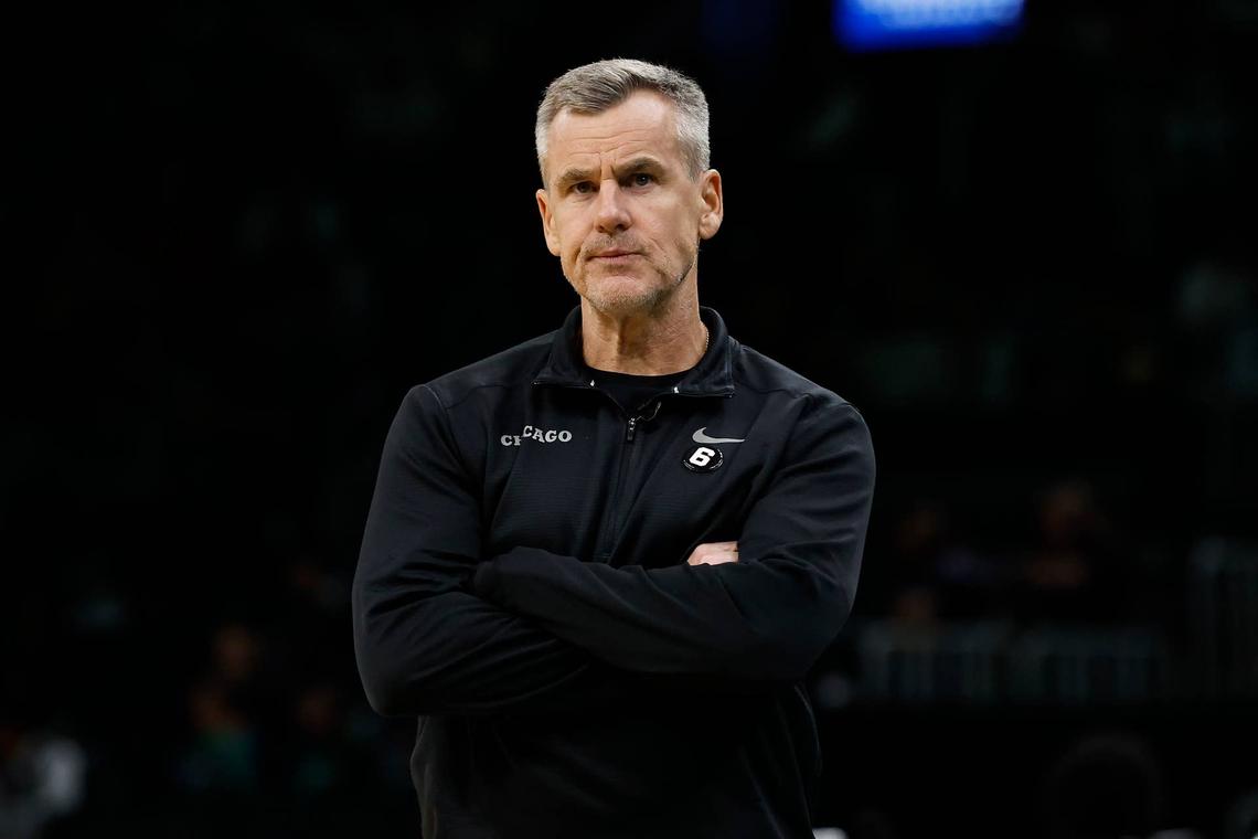  BOSTON, MA - NOVEMBER 4: Chicago Bulls head coach Billy Donovan looks on against the Boston Celtics during the second quarter at TD Garden on November 4, 2022 in Boston, Massachusetts. (Photo By Winslow Townson/Getty Images) 