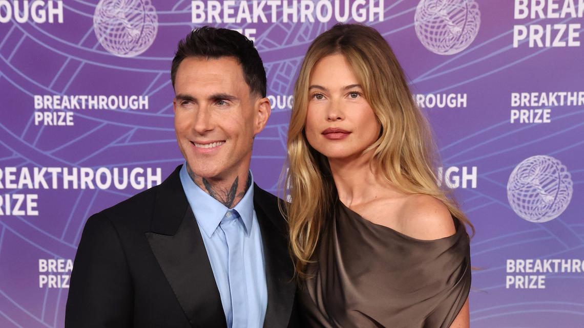 Adam Levine and Behati Prinsloo Cuddle Close at 2026 Breakthrough Prize 