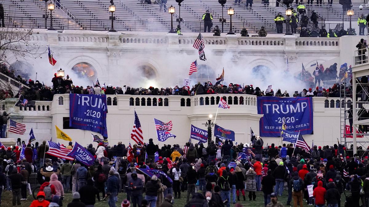 Violent protesters, loyal to President Donald Trump, storm the Capitol on Jan. 6, 2021, in Washington. Idaho’s Congressional delegation has remained quiet since the Republican National Committee dubbed the events “legitimate political discourse” earlier this month.