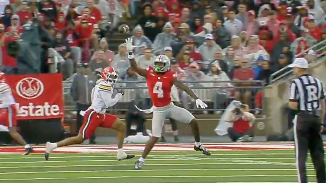 Jeremiah Smith 'Makes The Impossible Look Easy' On Absurd Catch vs. Maryland Today 
