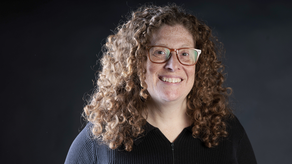 Laurie Allen photographed in the Philadelphia Inquirer studio on May 28. Allen is featured in the "Bicentennial Baby" podcast, produced by Yolanda Wisher. (Monica Herndon/The Philadelphia Inquirer/TNS)