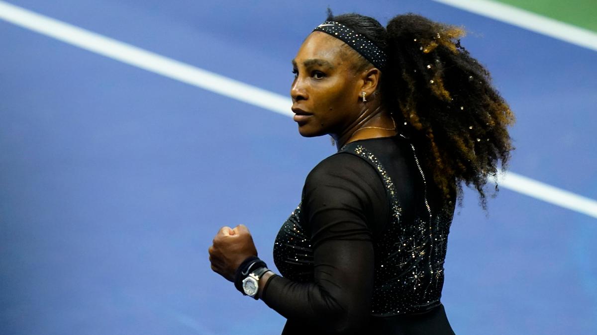 Serena Williams, of the United States, reacts after beating Anett Kontaveit, of Estonia, in the second round of the U.S. Open tennis championships, Wednesday, Aug. 31, 2022, in New York. (AP Photo/Frank Franklin II)