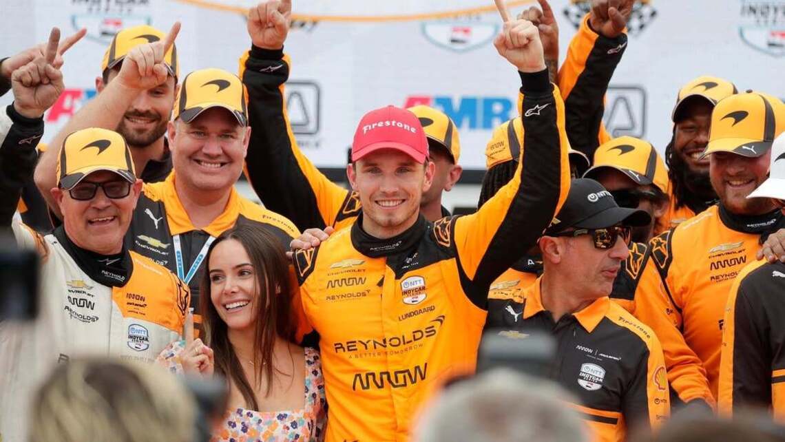 Christian Lundgaard overcomes early collision to win XPEL Grand Prix