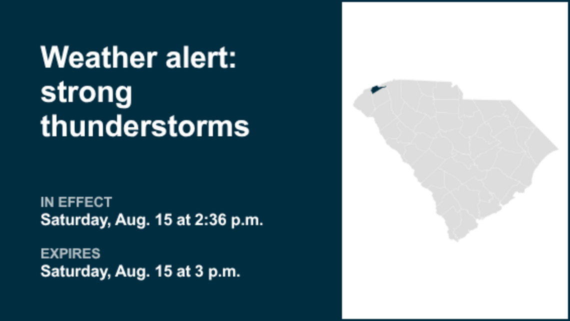 Weather alert active for Pickens Mountains Saturday afternoon, says the NWS 